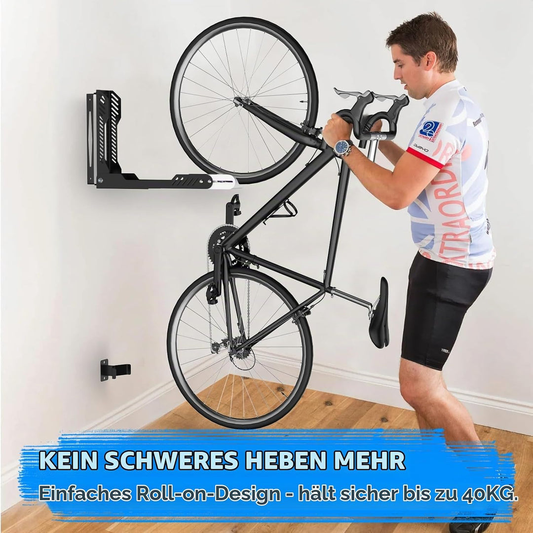 IMAYCC Profi Schwenkbare Fahrrad Wandhalterung, Fahrradhalterung Wand ohne schweres Heben, Platzspar