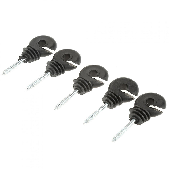 Dioche 50 Stück/Satz Ringisolatoren Weidezaun Isolatoren Schwarz Einschraubring Isolatoren Elektroza