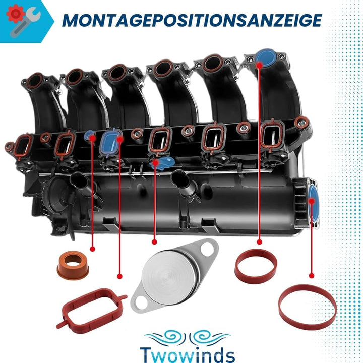 Twowinds Entstörungssatz 6 Eingangsventile (22mm). Vermeiden Sie Motorausfälle E87 E46 E60 E61 320d