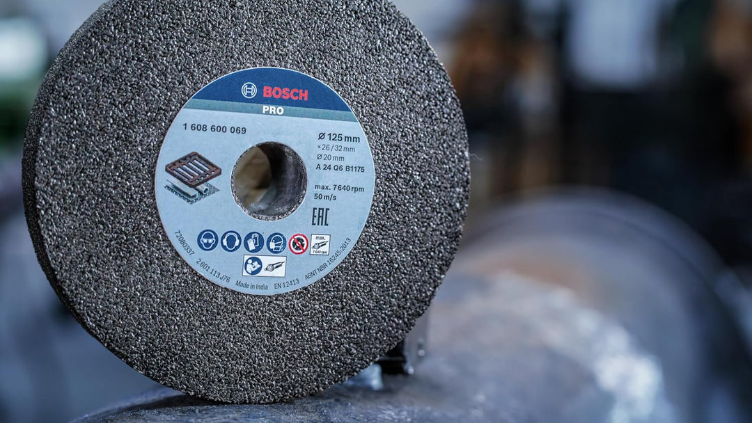 Bosch Professional 1x Schleifscheibe (für Grauguss, Ø 125 mm, Körnung 24, Zubehör für Geradschleifer