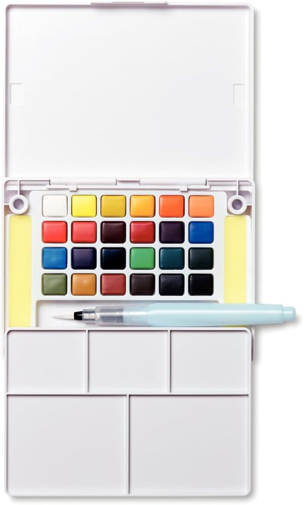 KOI Watercolors Field Box Set of 24 Colors 1 mehrfarbig, 1 mehrfarbig