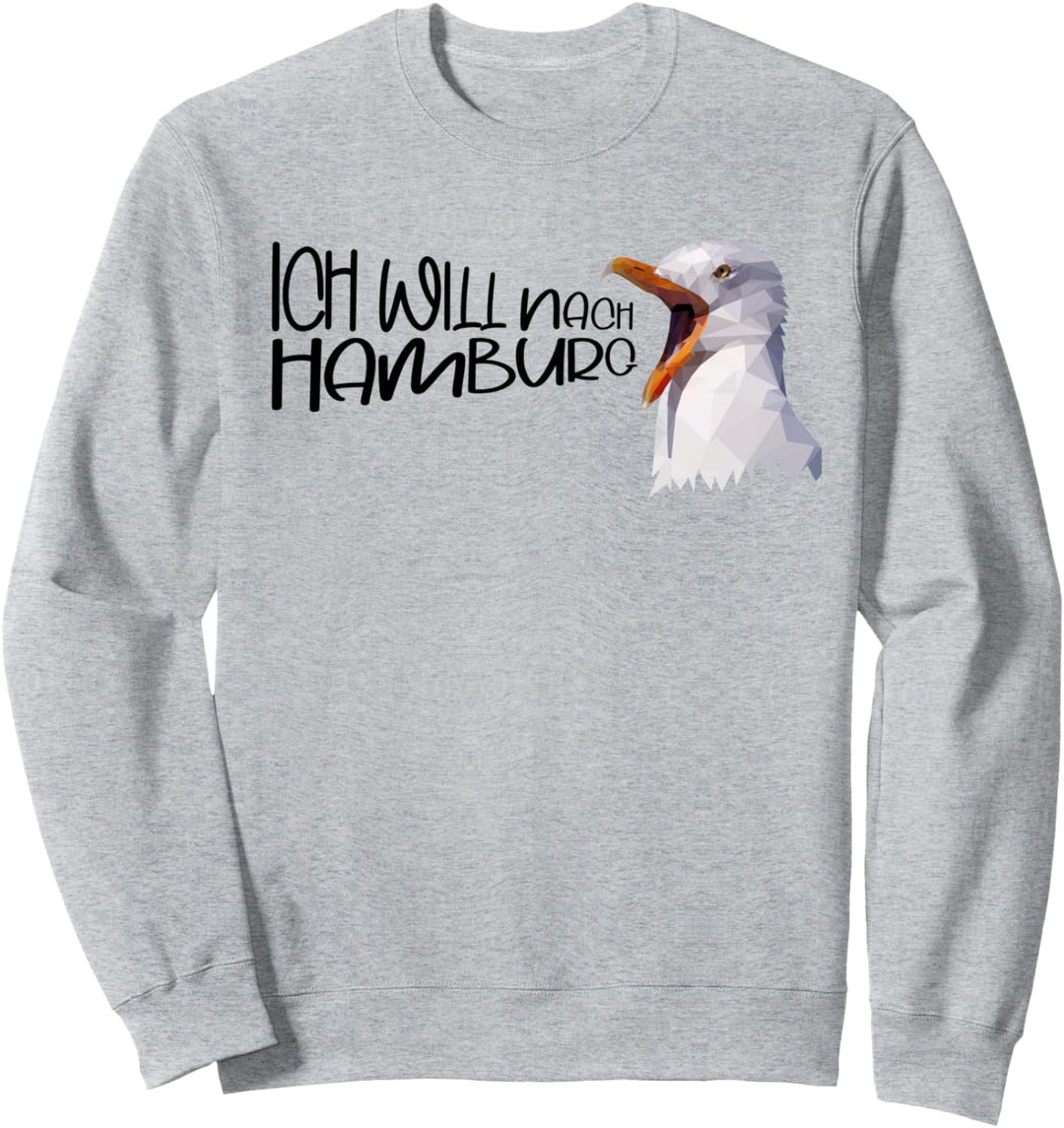 Hamburg Hafen Elbe Küste Möwe norddeutsch Hamburg Sweatshirt
