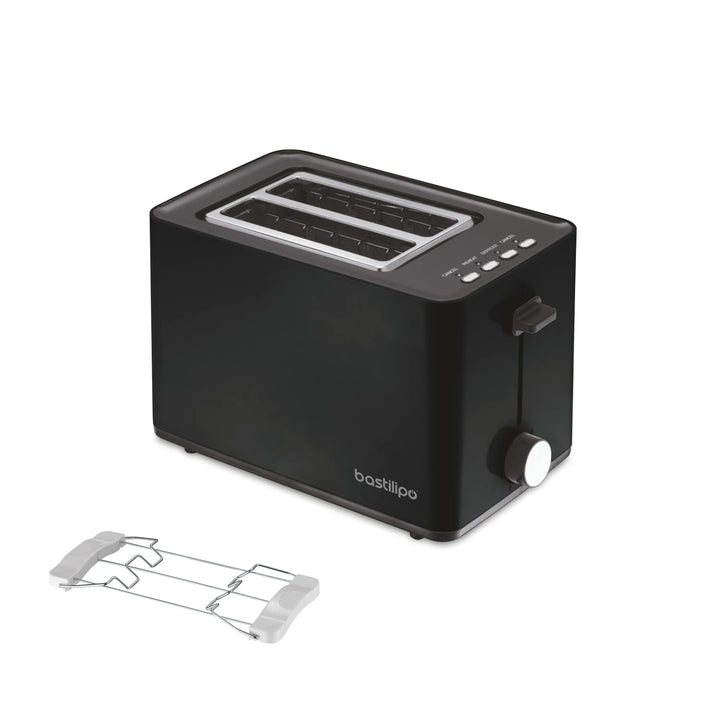 Firefox DB850 Toaster, Schwarz, 2 Brotschlitze, 850 W, Auftaufunktion, Krümelschublade Schwarz DN850