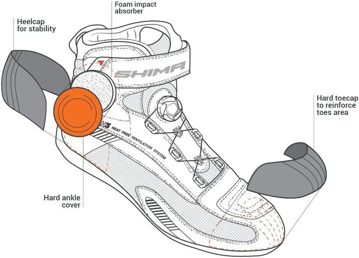 SHIMA EXO Vented, Motorradschuhe für Männer - Verstärkte Strassenreitschuhe mit ATOP-Verschlusssyste
