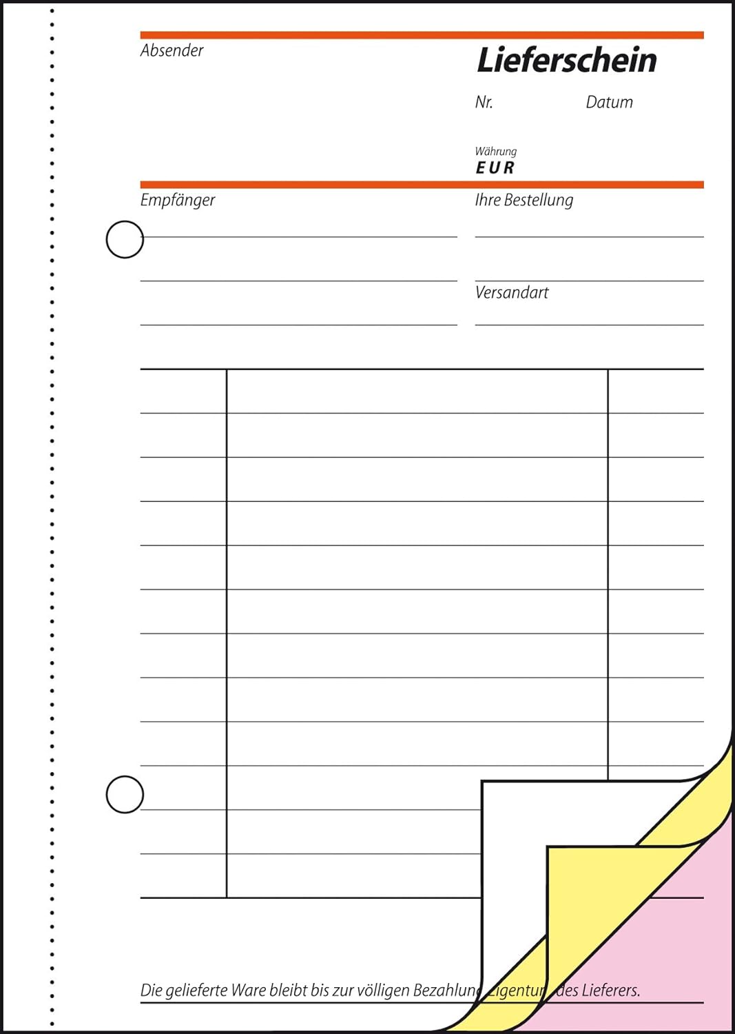 SIGEL SD014/5 Lieferscheine A6, 3x40 Blatt, selbstdurchschreibend, 5er Pack 3fach 5 Stück, 3fach 5 S