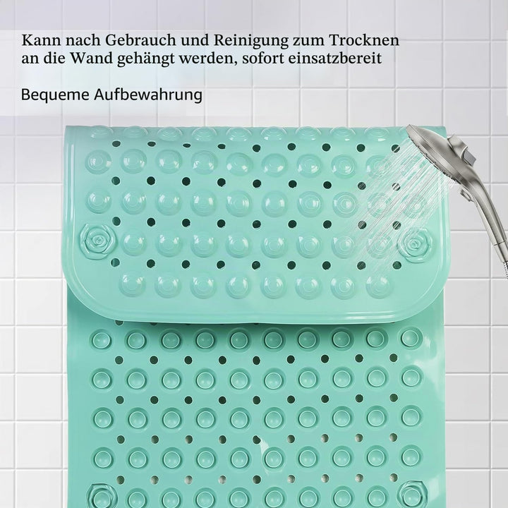 Duschmatte rutschfest 60x90cm,Antirutschmatte Dusche mit Saugnäpfen,Duscheinlage rutschfest mit Abla