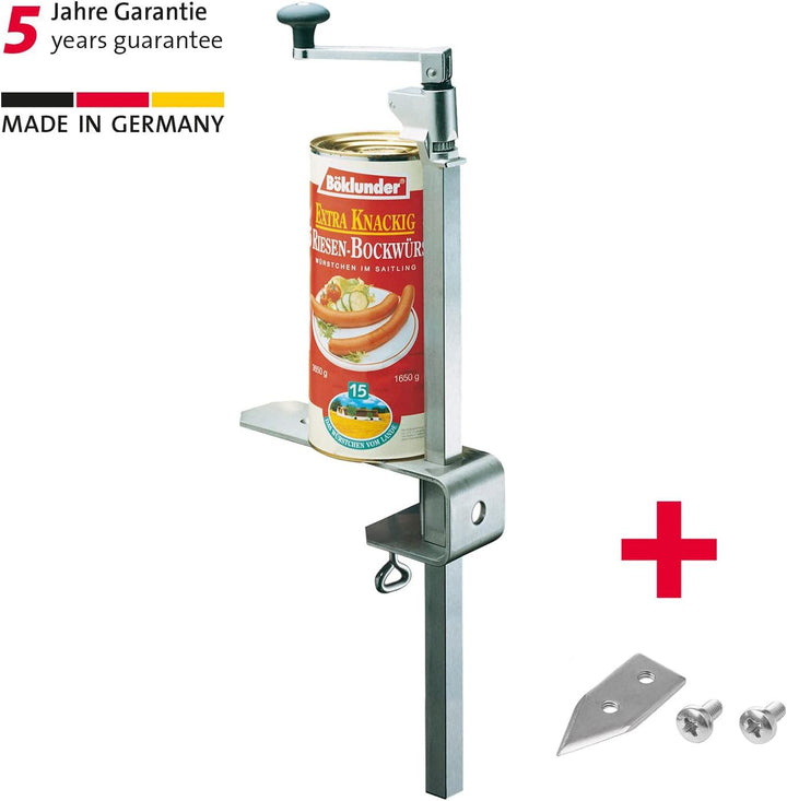 Westmark Set: Dosenöffnermaschine zur Tischmontage + Ersatzteilset, Für Gastronomie/Profi-Küchen, Lä