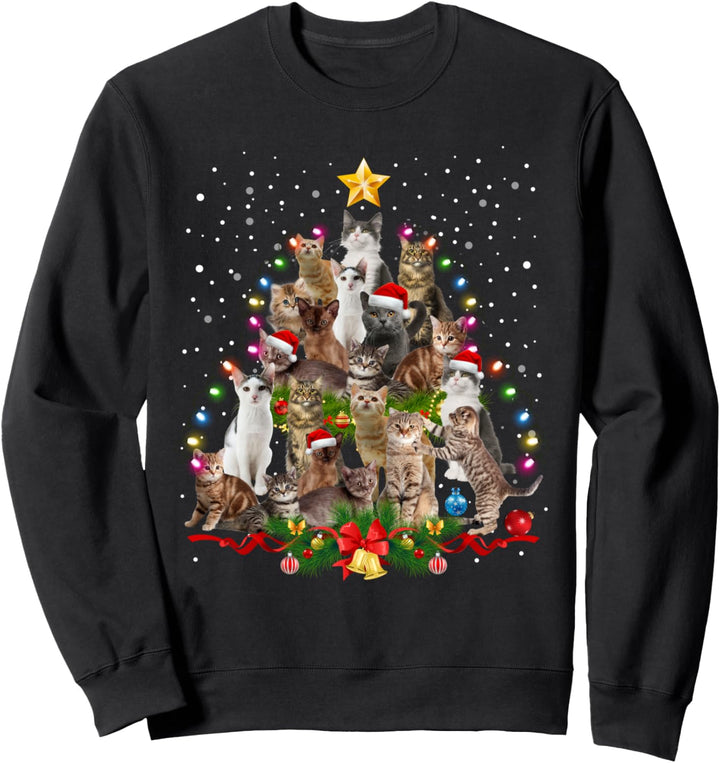 Katzen Weihnachten Deko Katzenmama Xmas Geschenk Pyjama Sweatshirt