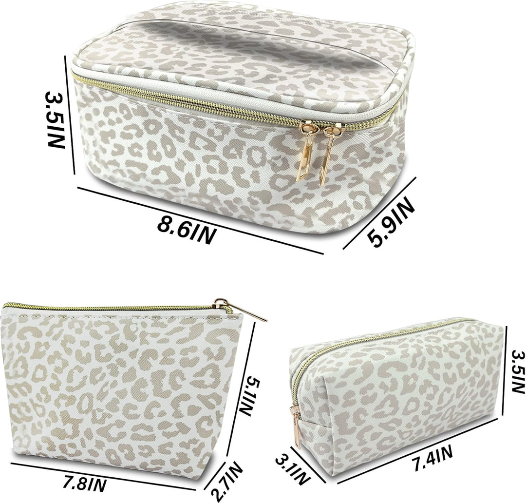 3 Stück Set Kosmetiktasche, grosse Kapazität Reise Make Up Tasche Set Damen, mit tragbarem Griffdesi