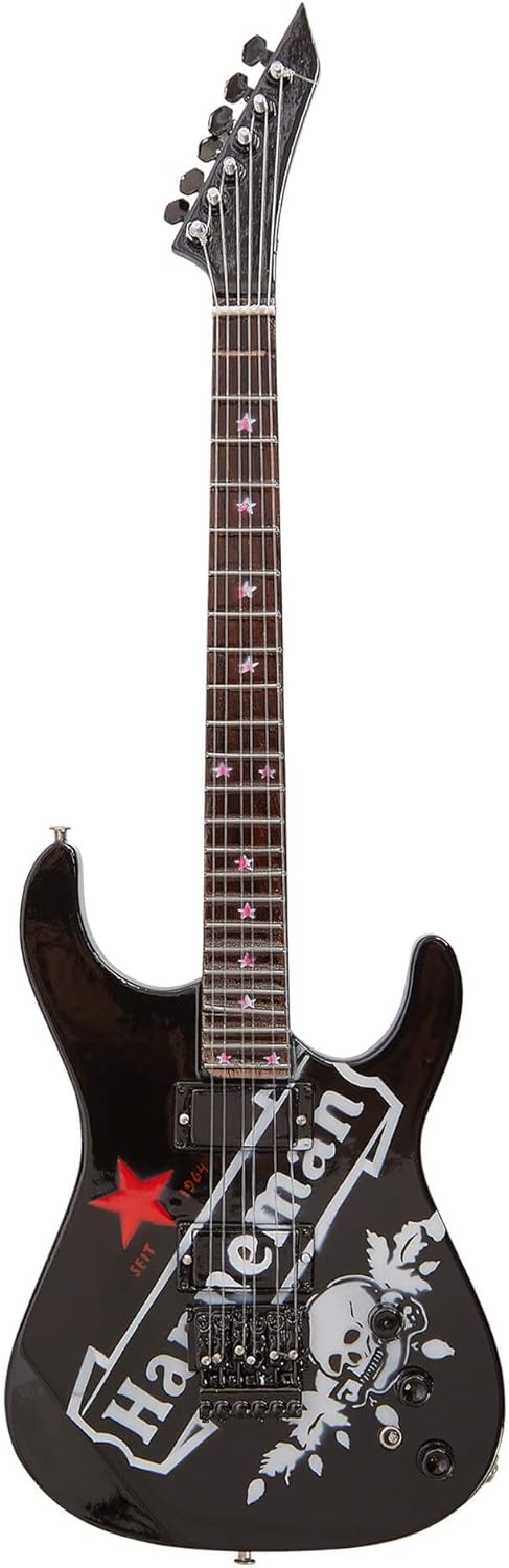 Axman Jeff Hanneman Miniaturgitarre Nachbildung – Musikgeschenke – Handgefertigtes Ornament im Masss