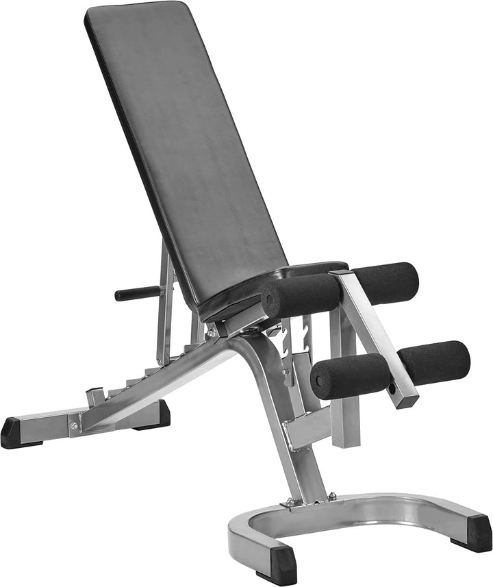 Bad Company Hantelbank I mehrfach verstellbare Trainingsbank mit Beinfixierung in verschiedenen Farb