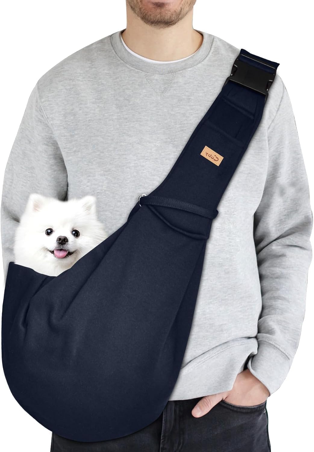 CUBY Hundetragetasche, Sommer Hund Tragetasche, Atmungsaktiv und verstellbar Haustier-Schlinge Trage