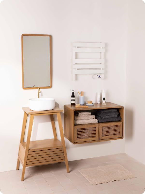 CREATE / WARM Towel Mini 150W / Elektrischer Badheizkörper Weiss / 52,3x8x55,8cm / Leise, geringer V