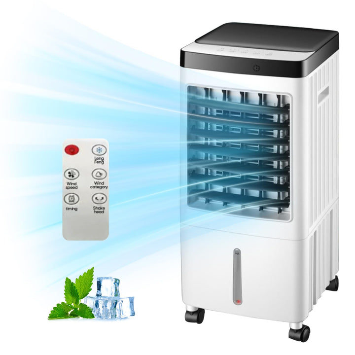 4-in-1 Mobile Klimaanlage ohne Abluftschlauch, Luftbefeuchter & Luftreiniger,Luftkühler mobil mit 10