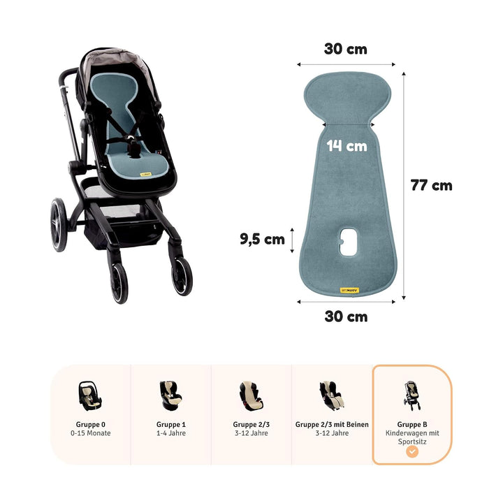AeroMoov - Baby Sitzauflage Air Layer - Einlage Für Autositz oder Kinderwagen - Gruppe B - Antischwi