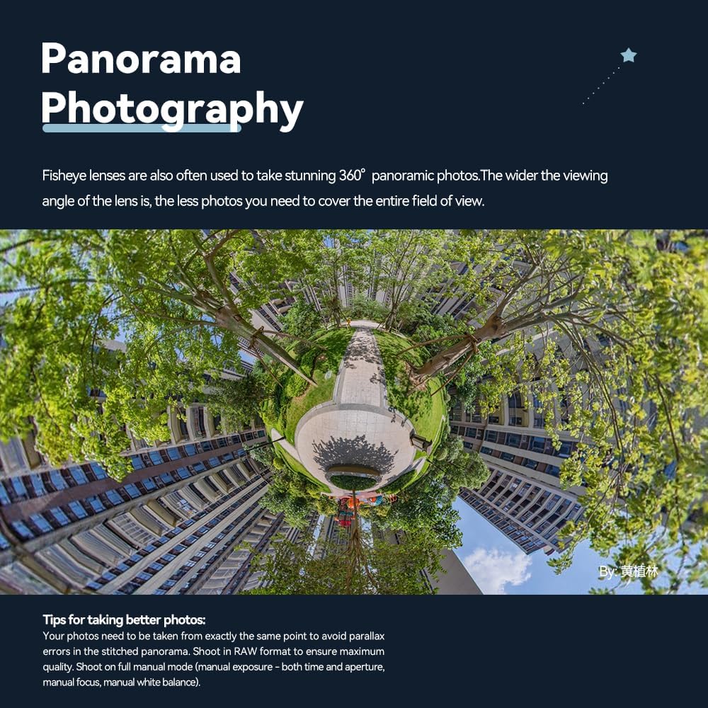 TTARTISAN APS-C 7,5mm F/2 Fisheye X, Ultra-Weitweitobjektiv manuelles Objektiv für Fuji-Bajonett X-A