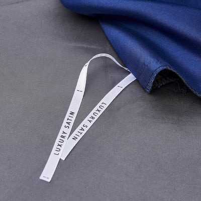 Bettwäsche Satin 155x220 Blau Dunkelblau Grau Seide Glänzend Glatt Bettwäscheset Glanzsatin Sommer U