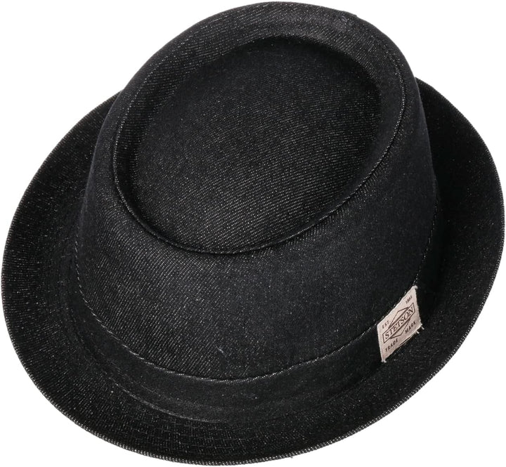 Stetson Classic Pork Pie Denim Hut Pork-Pie-Hut Stoffhut Jeanshut Baumwollhut Denimhut Damen/Herren