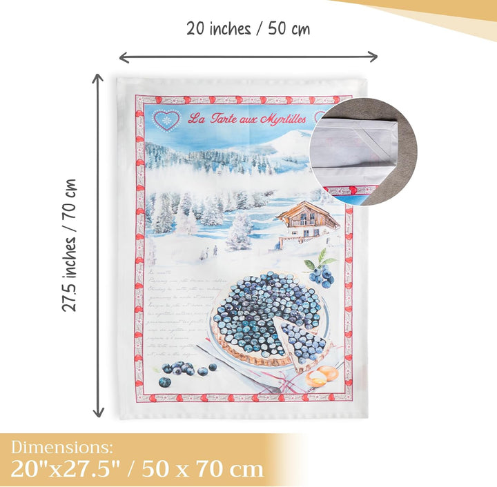 Maison d' Hermine Küchentücher, 100% Baumwolle, weich, saugfähig, 50,8 x 70,5 cm, 2 Stück Multicolor