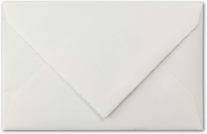 35 Sets Vintage Einzel-Karten &amp; Brief-Umschläge, ca. B6, Büttenpapier, 11,3 x 17,5 cm, Natur-Weiss -