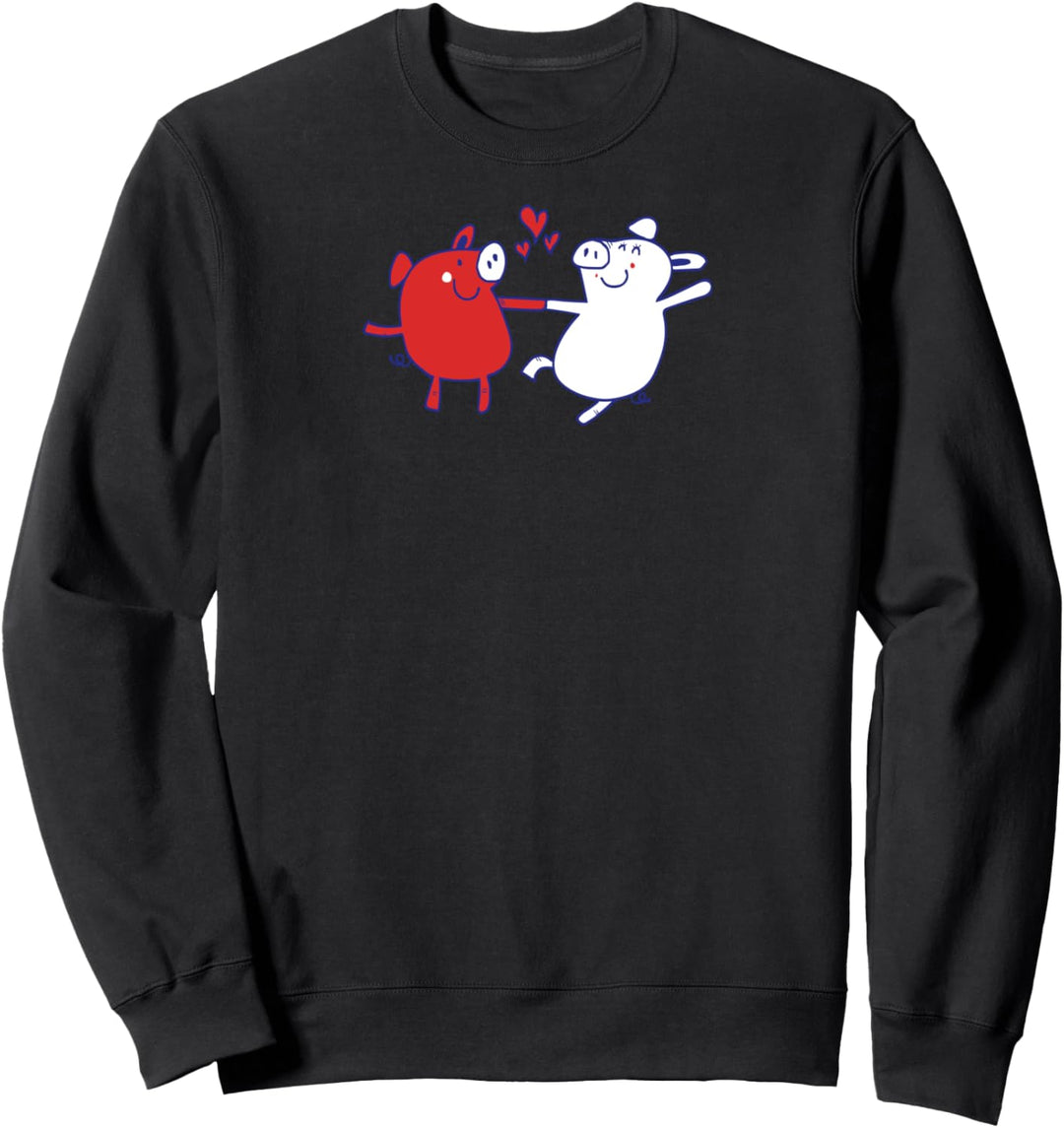 SCHWEIN Paar Geschenk Hochzeit Jahrestag Valentinstag Sie Sweatshirt