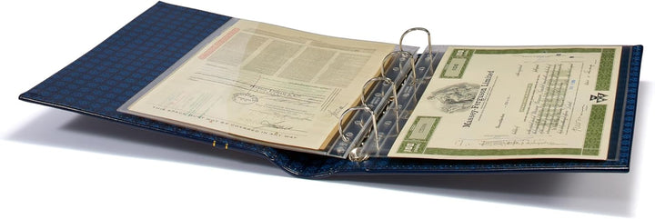 Leuchtturm 301687 Münzalbum GRANDE - Ringbinder zum Selbstgestalten im Classic-Design - inklusive Sc