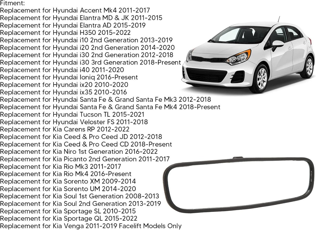Panorama-Rückspiegel, Innenspiegel, Grosser Sichtbereich, Auto-Rückspiegel für Hyundai Accent Elantr
