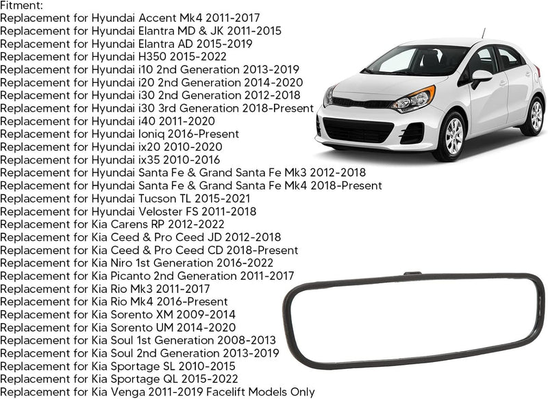 Panorama-Rückspiegel, Innenspiegel, Grosser Sichtbereich, Auto-Rückspiegel für Hyundai Accent Elantr