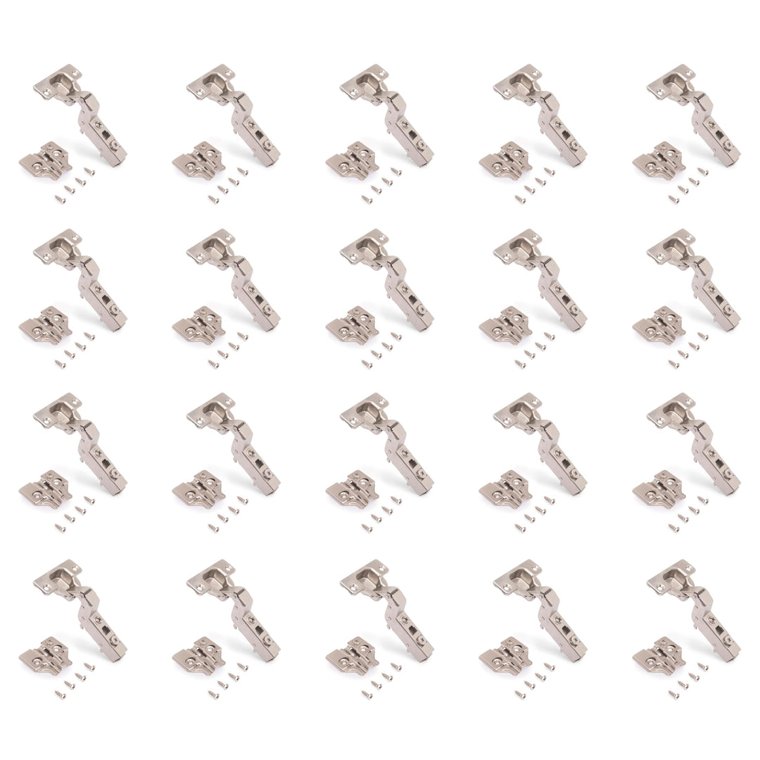 Emuca 1011507 Pack aus 20 Topfscharnieren Ø35mm 100° mit sanftem Verschluss für aneinanderstossende