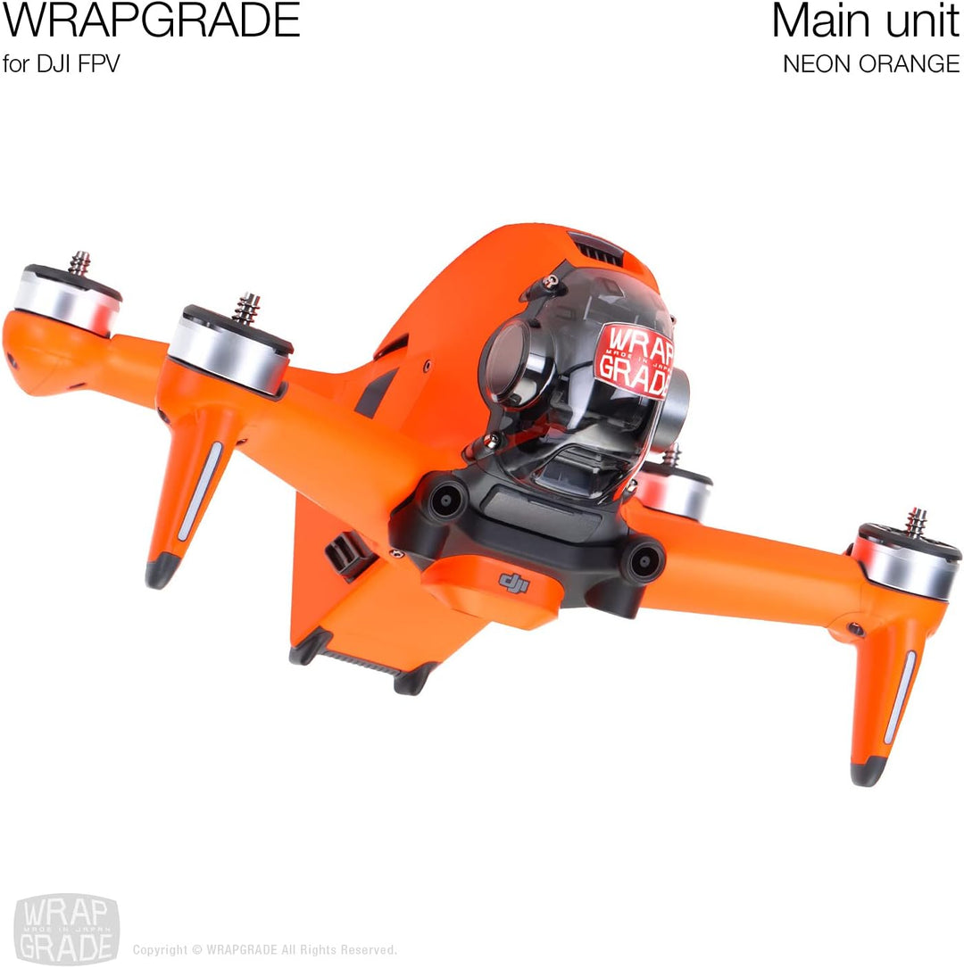 WRAPGRADE Skin Kompatibel mit DJI FPV (NEON ORANGE)