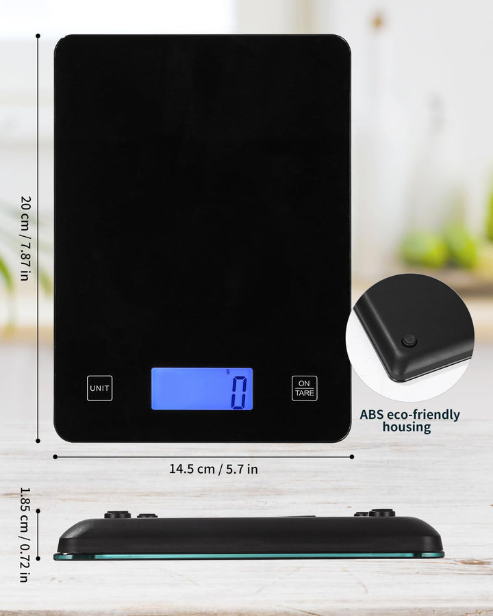 Küchenwaage,Küchenwaage Digital 10KG mit LCD Display und Tara Funktion,Multifunktions-Lebensmittelwa