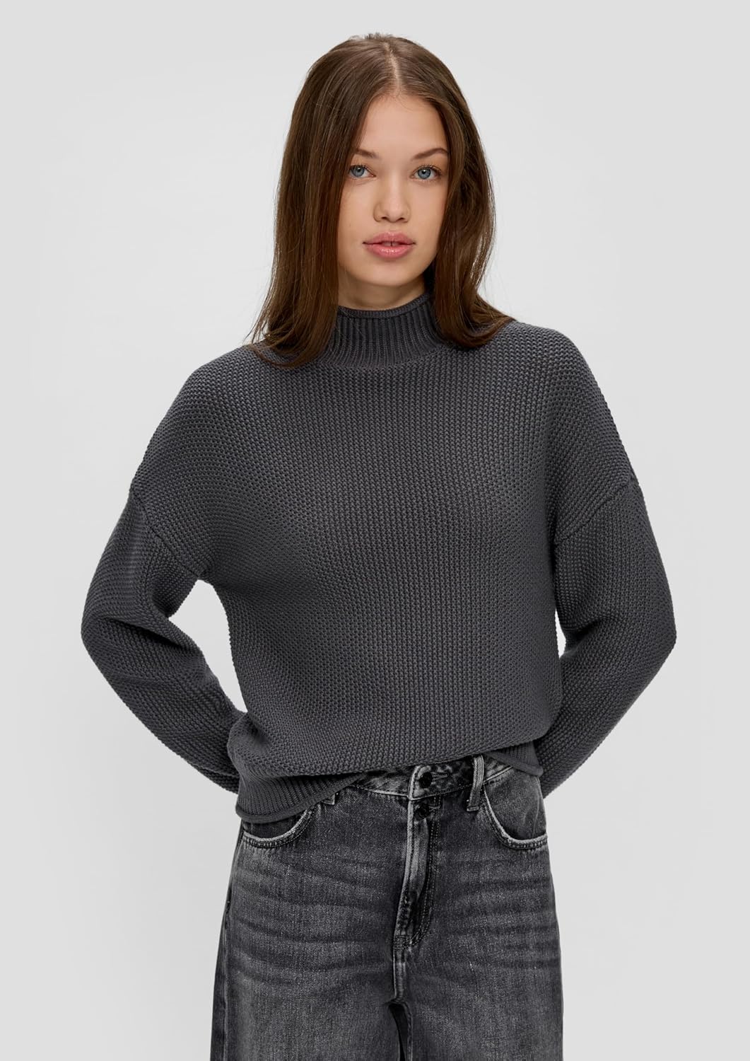 s.Oliver Damen Pullover L 9858 Grau, L 9858 Grau