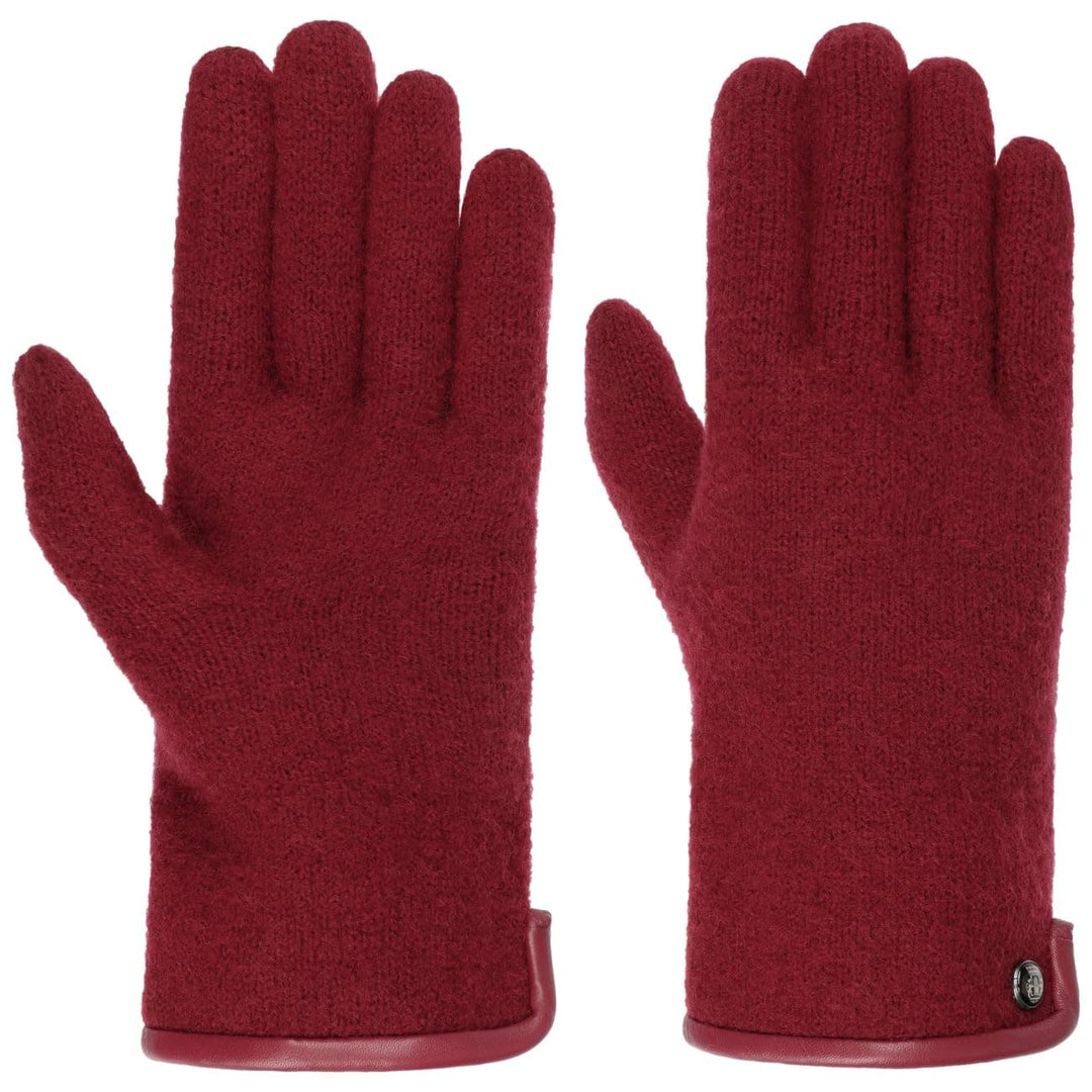 Roeckl Damen Handschuhe Original Walkhandschuh, Einfarbig 7.0 Rot, 7.0 Rot
