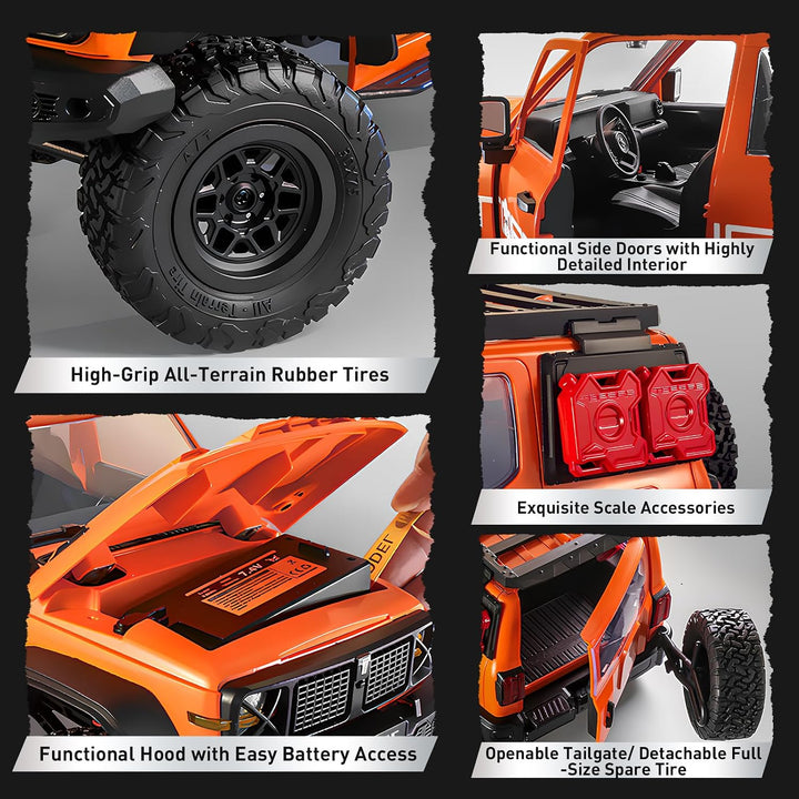 ARRIS 1/12 RC Crawler, MN-300 Off-Road Truck, 4x4 RC Rock Crawler RTR mit 2.4G Remote RC GWM Tank 30