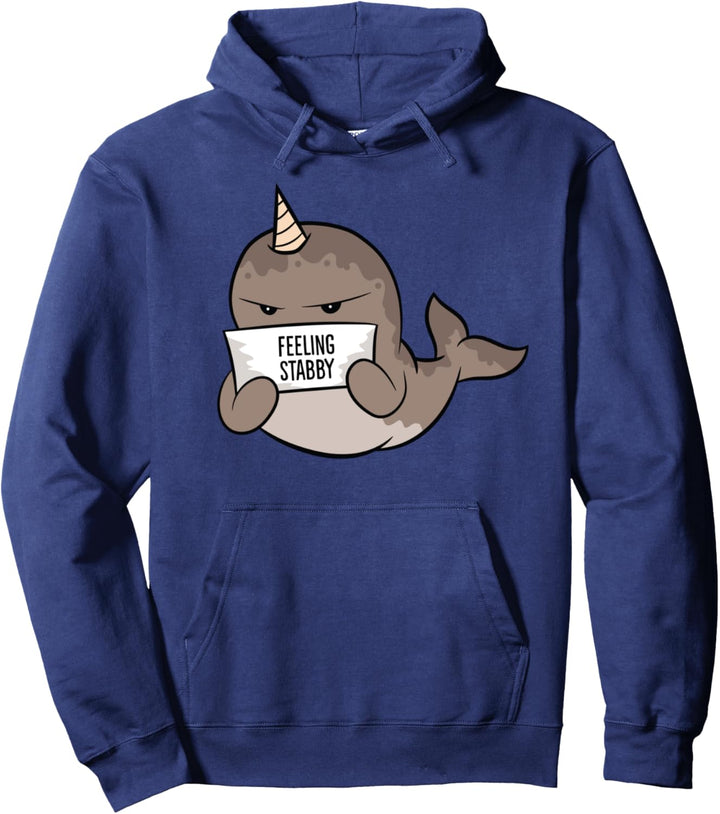 Lustiges Feeling Stabby Kawaii Einhornwal Pullover Hoodie