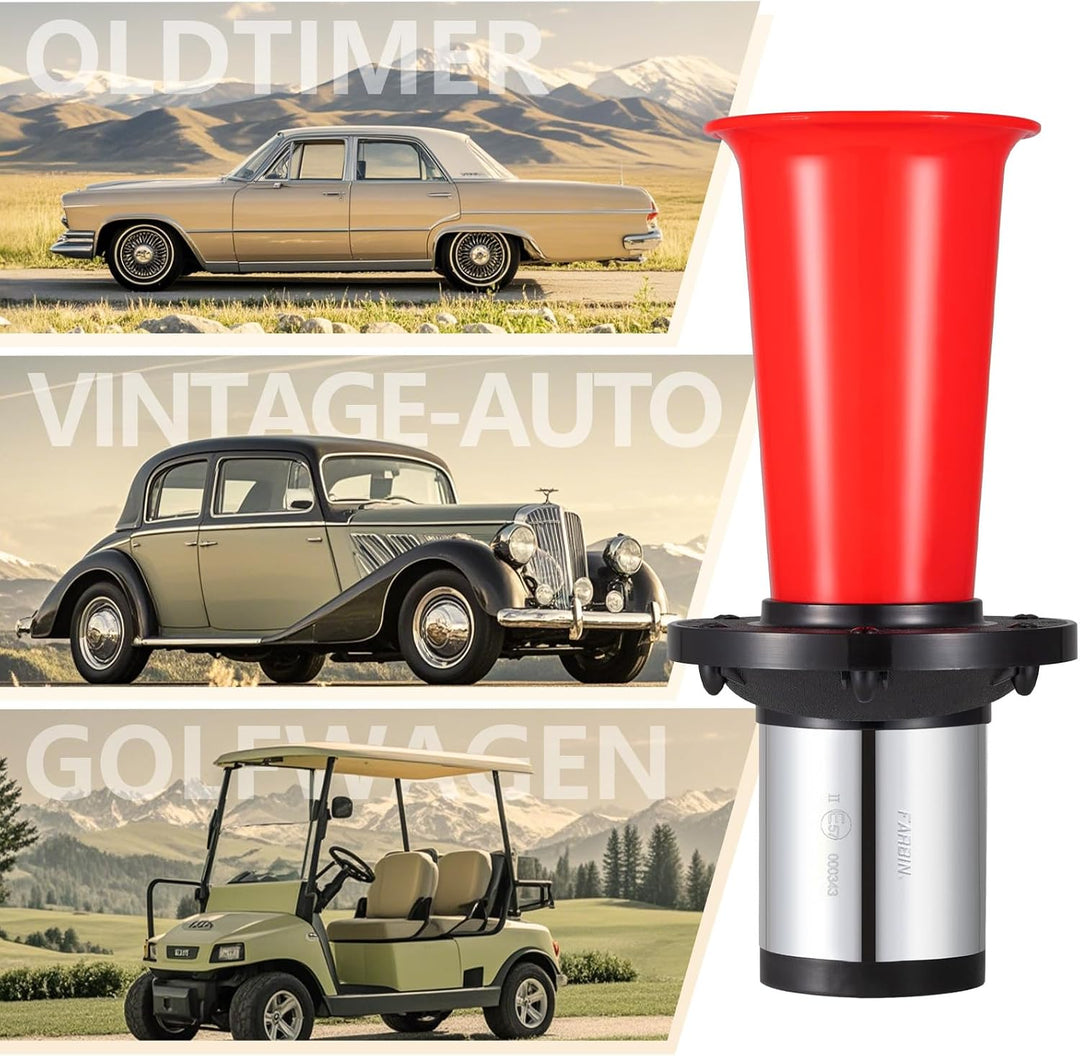 Auto Old Style hupe Oldtimer Ahooga Hupe für Auto LKW FARBIN 12v 130db Antik Vintage Oldtimer Horn R