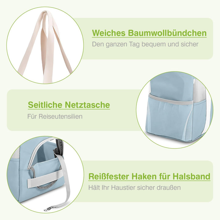ALLSOPETS Hundetragetasche Haustier Tragetasche für Hunde und Katzen Atmungsaktiv Hundetasche mit He