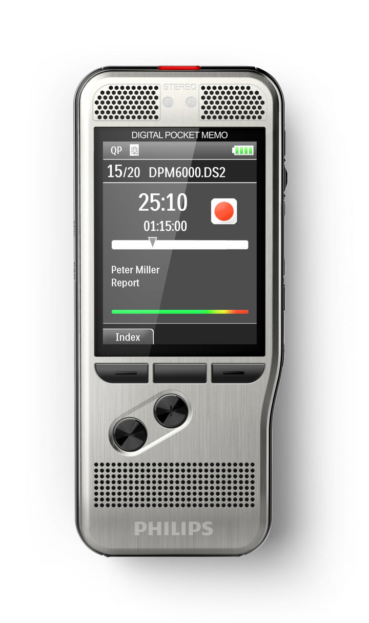 Philips PocketMemo DPM6000 Digitales Diktiergerät, Audiorecorder, Aufnahmegerät inkl. Diktiersoftwar
