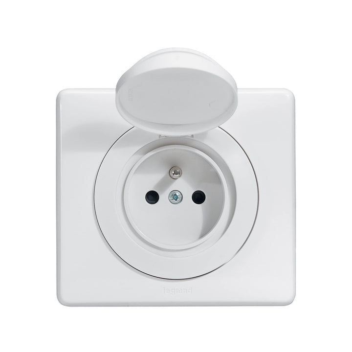 Legrand Celiane LEG99170 Französische Steckdose, Stecker-Typ E, 2-polig mit Erdungsstift, spritzwass