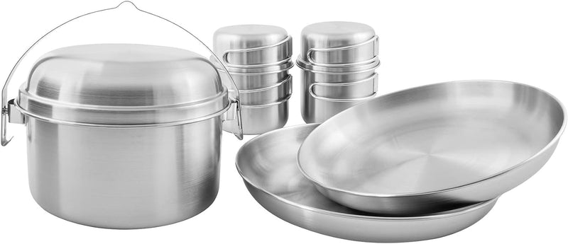 Tatonka Camping-Kochgeschirr Picnic Set II (8-teilig) - Edelstahl-Geschirr fürs Picknick zu zweit -