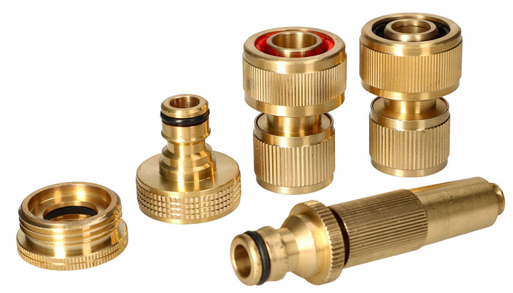 KOTARBAU® Schnellkupplungssatz aus Messing 3/4“ für Gartenschlauch mit Wasserhahnanschluss
