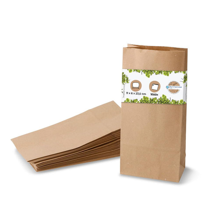 BIOZOYG Kraftpapier Tüten I Braune Papiertüten Geschenktüten Bio I Papier Tüte mit Boden recyclebar