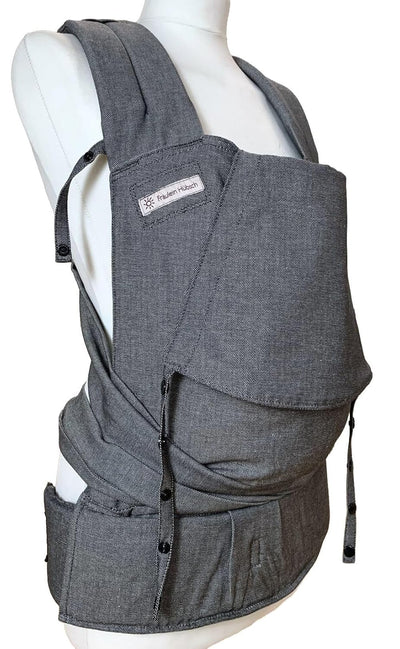 Babytrage Fräulein Hübsch SoftTai V2 Babysize Graphite ab Geburt bis Kleinkindalter (Gr. 50/56-80/86