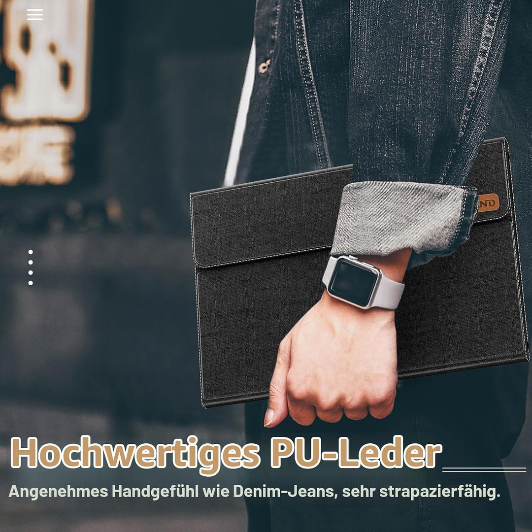 INFILAND Hülle für Samsung Galaxy Tab S9 FE/S9 2023 mit S Pen Halter, Ultra Dünn Multi-Winkel Stände