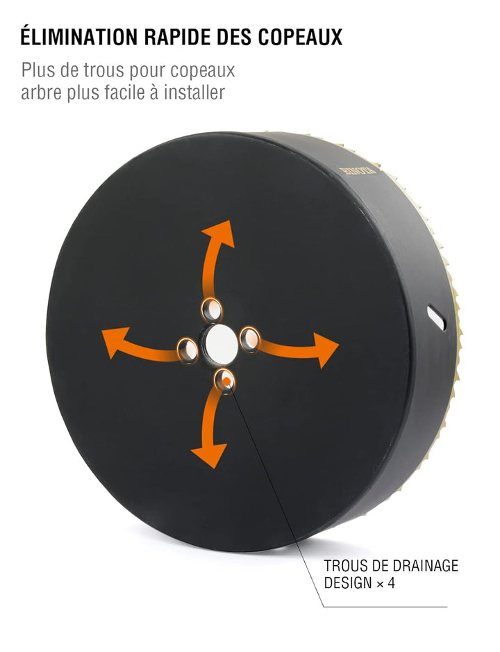 BINOTA Bi-Metall M42-Lochsäge 152 mm, für Metall, Holz, Sperrholz, PVC, Faserplatten, Gipsplatten