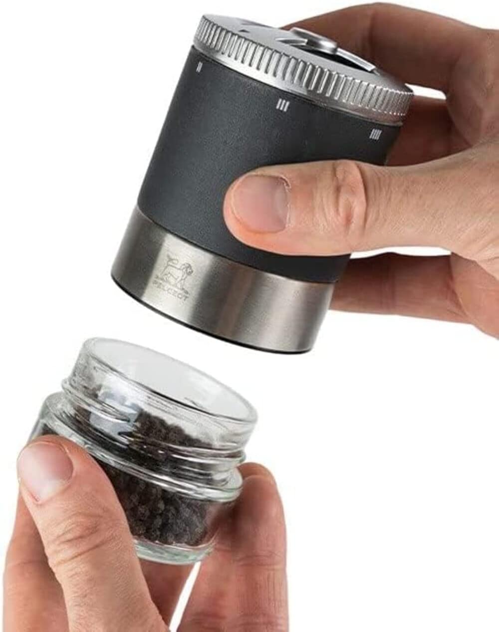 Peugeot MAESTRO uSelect Pfefferbar Geschenkset, Pfeffermühle, Pfeffer Mühle, Graphit, 11 cm inkl. dr