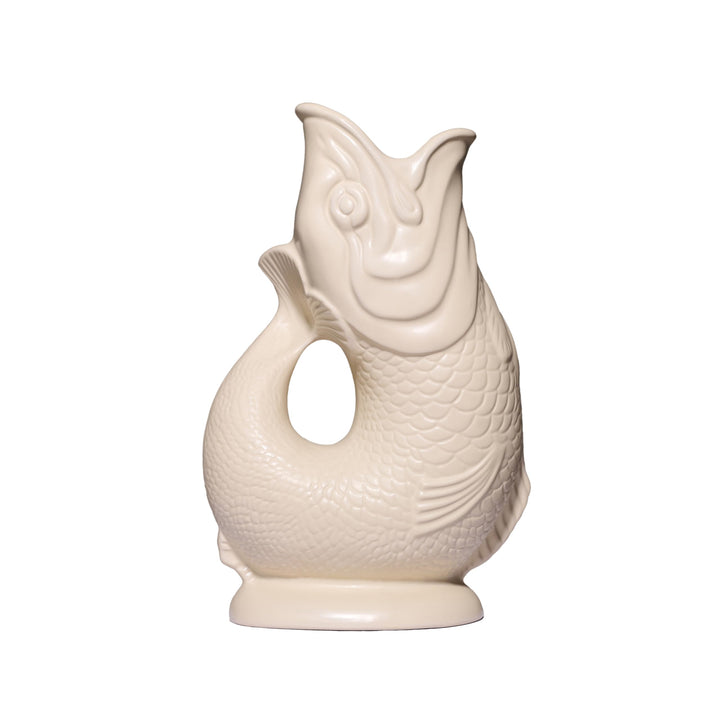 Karaffe XL Sand matt – 1,2 l – Original Gluggle Jug aus England – Wasserkrug mit Glucker-Geräusch –