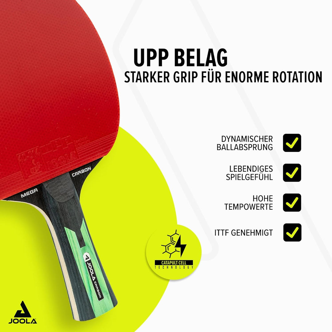 JOOLA ITTF zugelassener Profi Tischtennisschläger INFINITY CARBON, ‎MEGA CARBON und ROSSI CARBON für