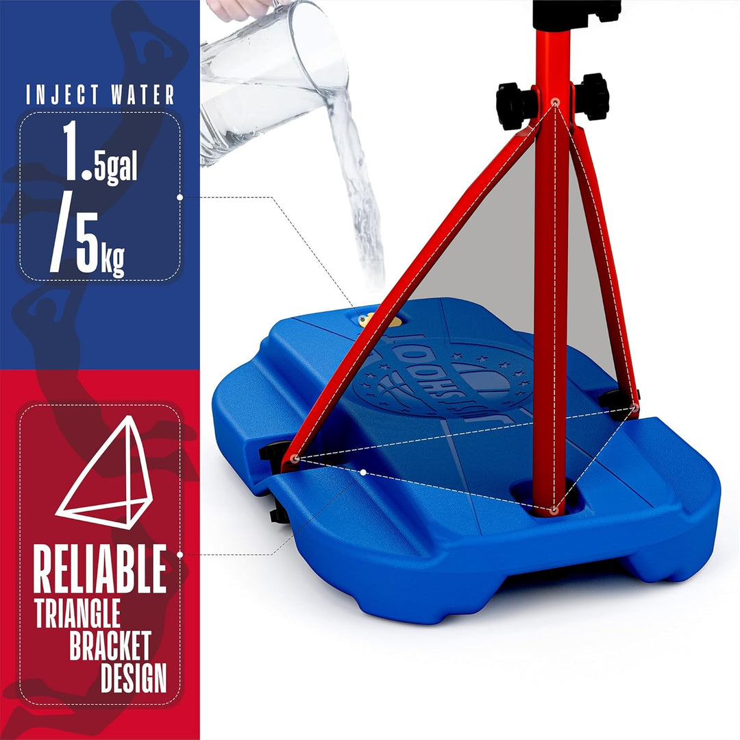 GILIKOKO Basketballkorb mit Ständer Basketballkorb Set 110-190 cm höhenverstellbares Outdoor und Ind