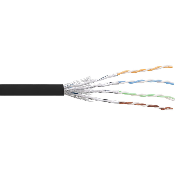 InLine 76499S Patchkabel Cat.6 S/FTP (PiMf), schwarz, AWG27, PVC, CU, 100m